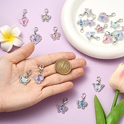 20 pendentif décoratif en alliage de strass de 10 styles&nbsp;HJEW-YW00222