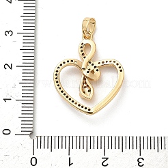 Pendentifs avec zircon cubiques à micro-pavés en laiton&nbsp;KK-C108-01A-G