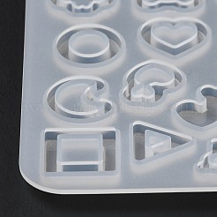 DIY Stern/Herz/Blume/Kaninchen Shaker Füller Silhouette Silikon Treibsand Formen&nbsp;DIY-G079-03A