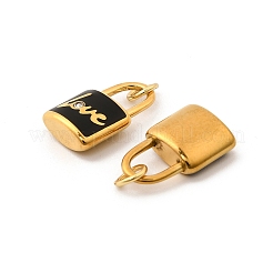 304 Edelstahl mit Kristall-Strass-Emaille-Anhängern&nbsp;STAS-G358-09G-02