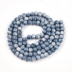 Chapelet de perles en verre baking paint&nbsp;DGLA-N003-8mm-C07