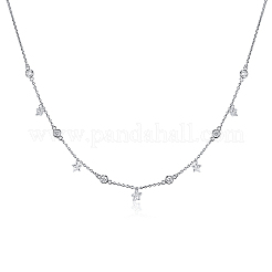 Set di gioielli in argento sterling con cerchio a stella e zirconi per l'uso quotidiano&nbsp;XB3550-3
