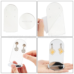 2 set di 2 espositori per orecchini in acrilico con specchio&nbsp;EDIS-FG0001-43