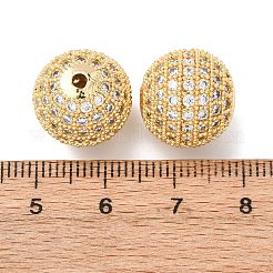 Cz Messing Micro Pave Zirkonia runde Perlen&nbsp;LS-ZIRC-L017-05G