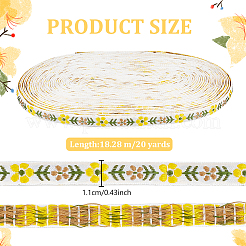 Blumenband aus Polyester-Jacquard&nbsp;OCOR-WH0085-48