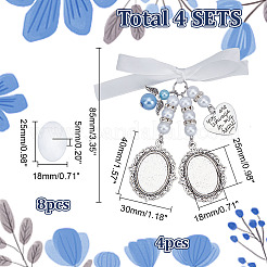 DIY-Bausätze für Anhänger aus Blumenlegierung&nbsp;PALLOY-HY00072