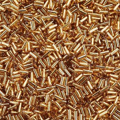 Vergoldet Glas Stiftperlen&nbsp;X-SEED-S046-01A-22B
