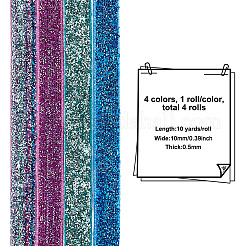 4 rouleau de ruban polyester scintillant dégradé de 4 couleurs&nbsp;OCOR-BC0005-40