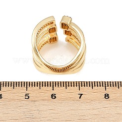 Micro allanar anillos de latón manguito de óxido de circonio cúbico&nbsp;RJEW-C140-12G