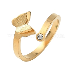 Offene Schmetterlings-Manschettenringe aus Edelstahl 304 für Damen&nbsp;RB-CBAEBCF-01G