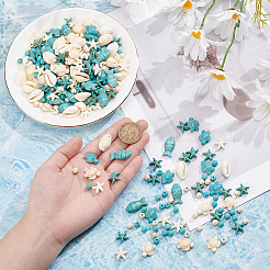 Kits de fabrication de bijoux en perles de turquoise synthétique et coquillage cauri naturel&nbsp;DIY-NB0012-57