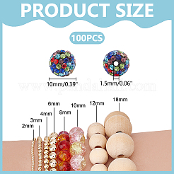 100 Stück Polymer Clay Pflaster-Strassperlen&nbsp;RB-PH0001-38B