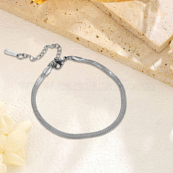 1 bracelet à chevrons en acier inoxydable 304 pour hommes et femmes&nbsp;BJEW-DJ0001-56