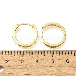 Orecchini a cerchio in ottone chiaro con zirconi cubici&nbsp;EJEW-M047-17G