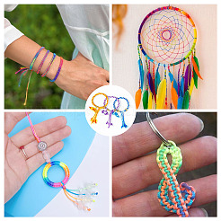9 rollo de hilo de poliéster teñido en segmentos de 9 colores&nbsp;NWIR-TA0001-37B