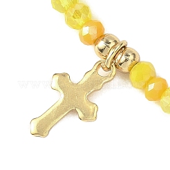 04 bracelets à breloques en acier inoxydable avec petites croix&nbsp;BJEW-JB12669