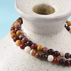 Natürliche Mookaite runde Perle Stretch-Armbänder&nbsp;X-BJEW-L594-B05