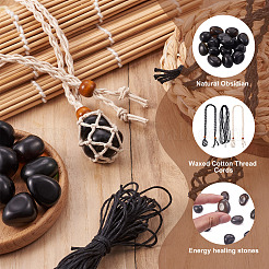Kit de fabrication de bracelets tressés en perles de pierre DIY&nbsp;DIY-CF0001-11