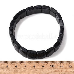 Elastische Armbänder aus synthetischen blauen Goldflussperlen für Damen und Herren&nbsp;G-K303-02J
