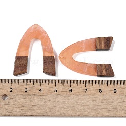 Pendentifs en résine & en bois&nbsp;WOOD-F015-16E