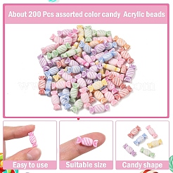 200pcs Acrylperlen im Handwerksstil&nbsp;MACR-YW0003-56