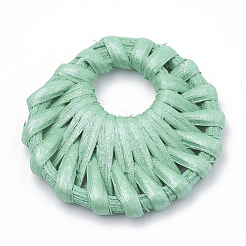 Ciondolo a mano canna dipinta / pendenti intrecciati in rattan&nbsp;WOVE-N007-03B