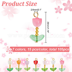 Manuelle Bunte Malerei Anhänger & Charms&nbsp;PALLOY-AB00219