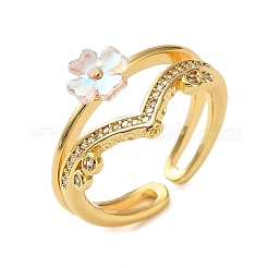 Anillos abiertos de acero inoxidable 304 con micropavé de circonita cúbica&nbsp;CU-CBA3A85-03G