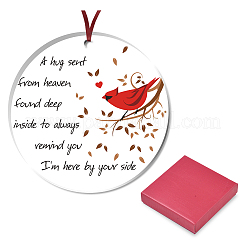 1 pendentif commémoratif rond et plat en acrylique&nbsp;DIY-CP0008-27K