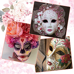 3 Stück leere menschliche Maske&nbsp;AJEW-SP0003-95A