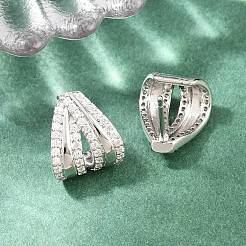 Boucles d'oreilles en laiton avec zircone cubique de micro pave&nbsp;EJEW-G471-53P