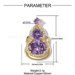 Colgantes de Latón Cubic Zirconia&nbsp;CU-CBA-01G