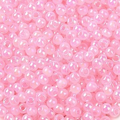 6/0 perline di semi di vetro rotonde placcate arcobaleno di colori opachi&nbsp;SEED-T006-04D-09