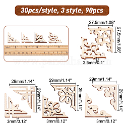 120 Stk. 4 Holzcabochons im Stil&nbsp;WOOD-CA0001-48