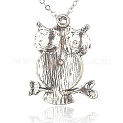 Tibetischen Stil Legierung Strass Vogel-Anhänger&nbsp;ALRI-J017-27AS
