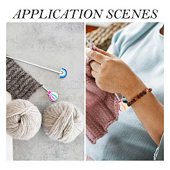 6 Stück 6 Stile Silikon-Stricknadelkappenschutz&nbsp;SIL-TA0002-40