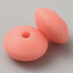 Perle di abaco in silicone ecologico per uso alimentare rondelle&nbsp;SIL-WH0008-14N-23