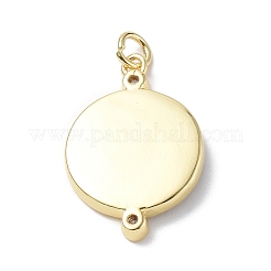 Pendenti ecologici in ottone con micro pavé di zirconi&nbsp;KK-F845-23G-02