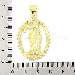 Placage de crémaillère en laiton micro pavé pendentifs en zircone cubique claire&nbsp;KK-B091-30G-04