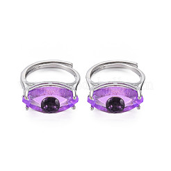 Böse Augen Glas verstellbare Ringe&nbsp;RJEW-S048-002P-NF