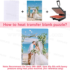 6 Stück leeres Papierpuzzle mit Wärmeübertragung für erwachsene Kinder&nbsp;DIY-SP0004-28D