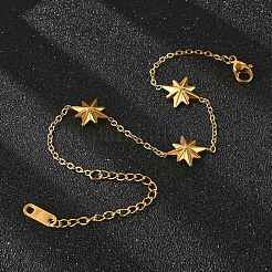 Bracelets à maillons en étoile en acier inoxydable 304&nbsp;BJEW-Q051-05G