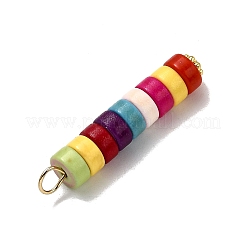 Pendenti a colonna in turchese sintetico tinto&nbsp;PALLOY-JF04536-02