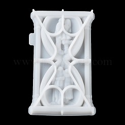 Valentinstag Sanduhr mit Paar DIY Wanddekoration Statue Silikonformen&nbsp;LS-SIL-F007-11