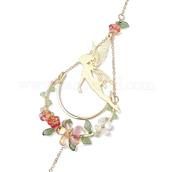 Décoration pendentif lune elfe en laiton&nbsp;HJEW-TA00226