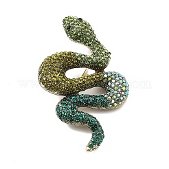 Spille in lega di serpente con strass per vestiti da zaino&nbsp;JEWB-M069-01AG-01