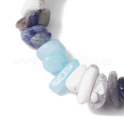 2 verstellbares Set aus geflochtenen Perlenarmbändern und Stretcharmbändern aus natürlichem Edelstein&nbsp;BJEW-JB10995