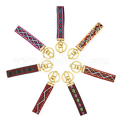 7 x Schlüsselanhänger aus Vintage-Polyesterband.&nbsp;KEYC-TAC00047