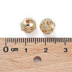 Placcatura a cremagliera in ottone micro pavé di perle di zirconi trasparenti&nbsp;KK-B078-10B-G14
