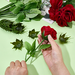 40 Stück 2 Stile Kunststoff künstliche Blumenhalterung Basis & Zweig für DIY Handwerk Blumenarrangement Zubehör&nbsp;AJEW-SP0003-85